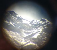 Sherpa rope fixing team and first summiters on Everest for 2019 (telescope view)