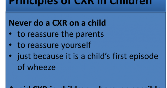 Imaging chests in children. Is this a routine